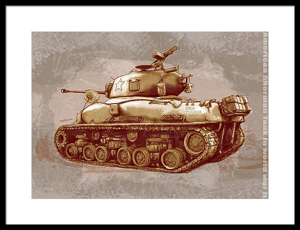 600x459 Us Sherman Tank In World War 2 - Sherman Tank Sketch