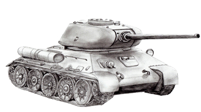 400x223 How To Draw A Tank - Sherman Tank Sketch