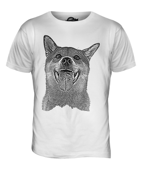 555x666 Shiba Inu Sketch Mens Printed T Shirt Top Great Gift For Dog Lover - Shiba Inu Sketch