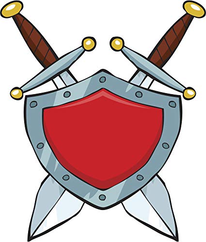 425x499 Simple Pen Sketch Medieval Shield And Swords Cartoon - Shield Sketch