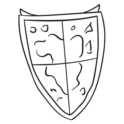 528x528 Shield Sketch Sticker - Shield Sketch