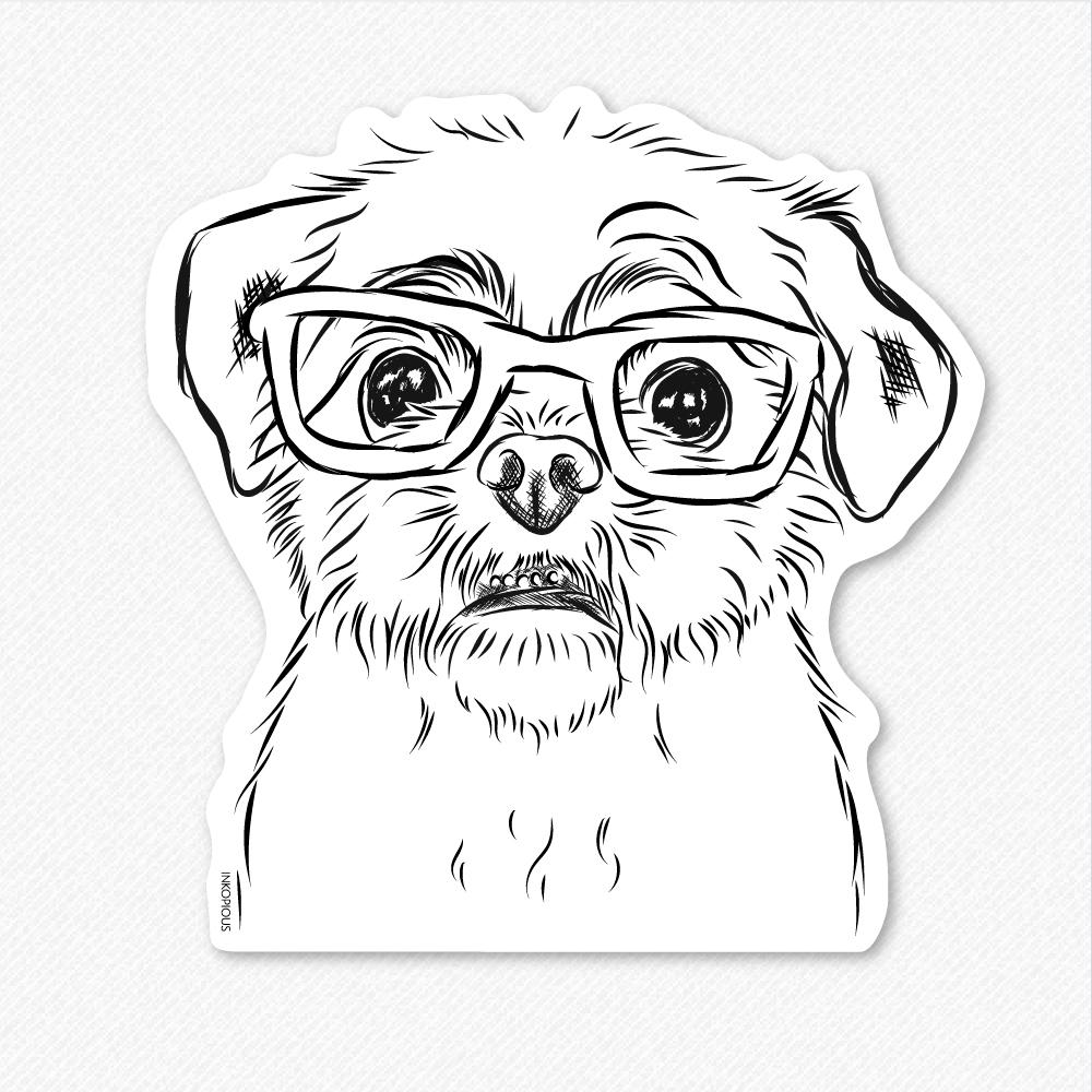1000x1000 Smash The Shih Tzu - Shih Tzu Sketch