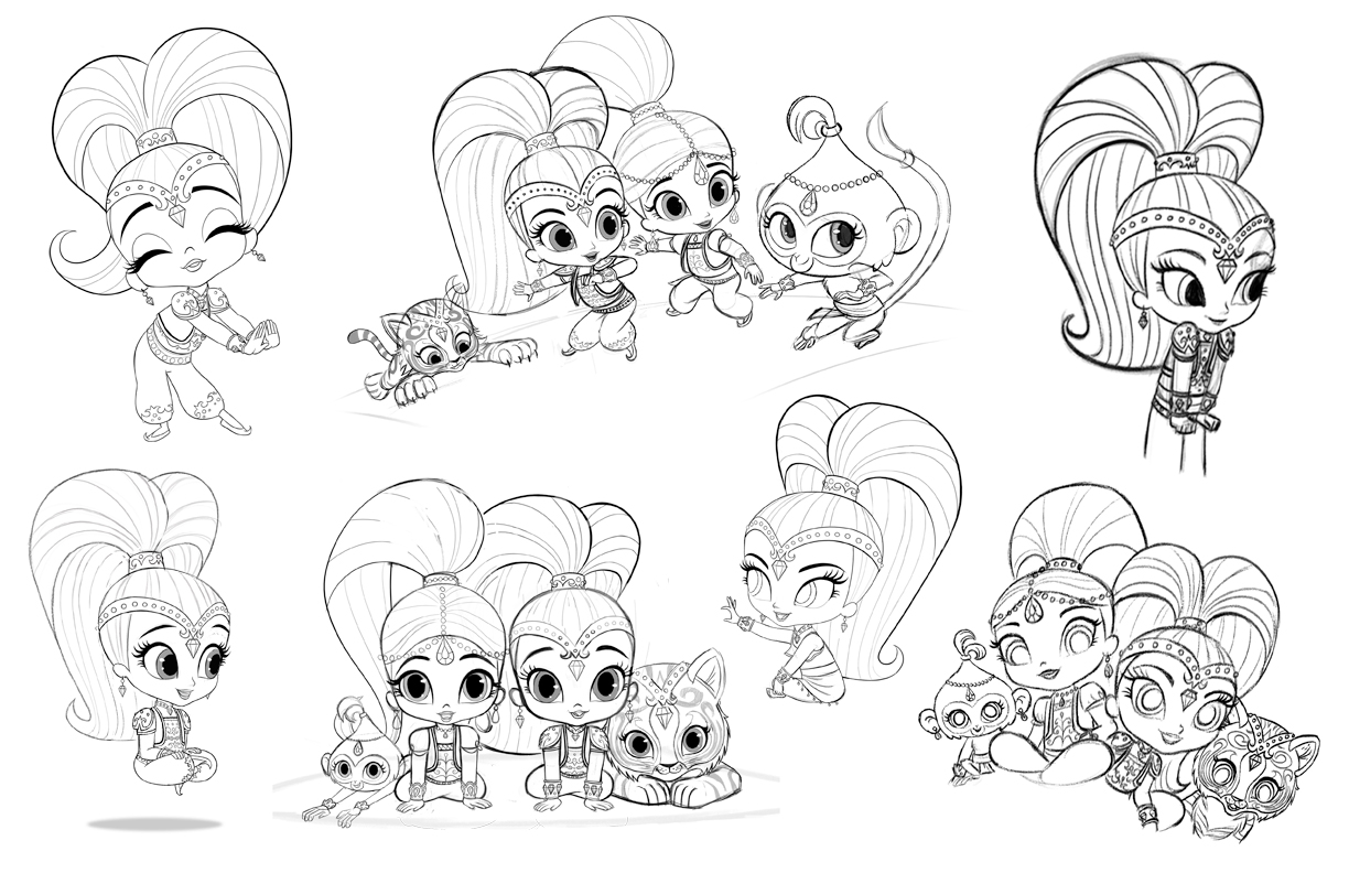 1224x792 Image - Shimmer And Shine Sketch