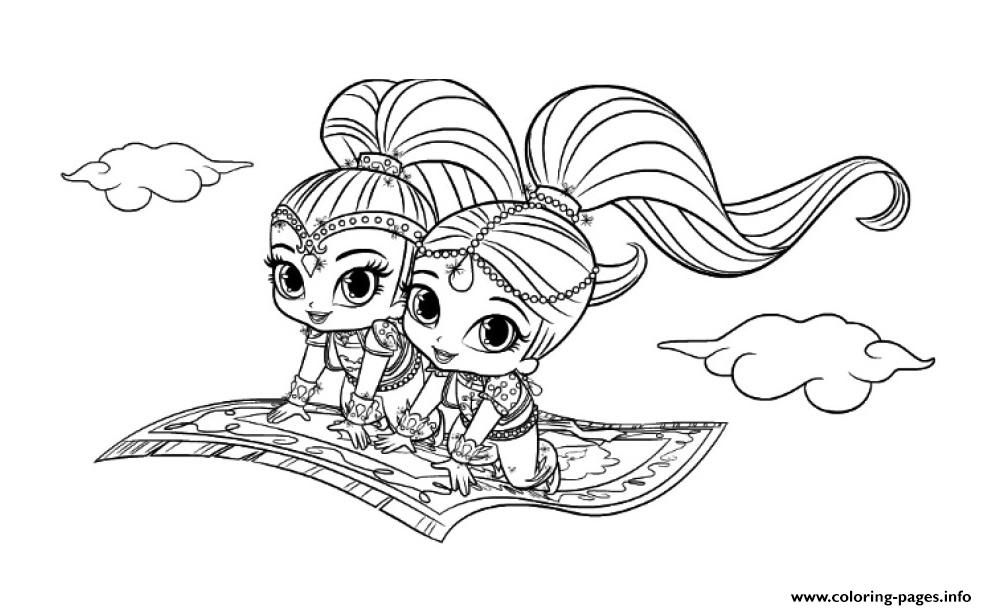 4600 Coloring Pages Shimmer And Shine For Free