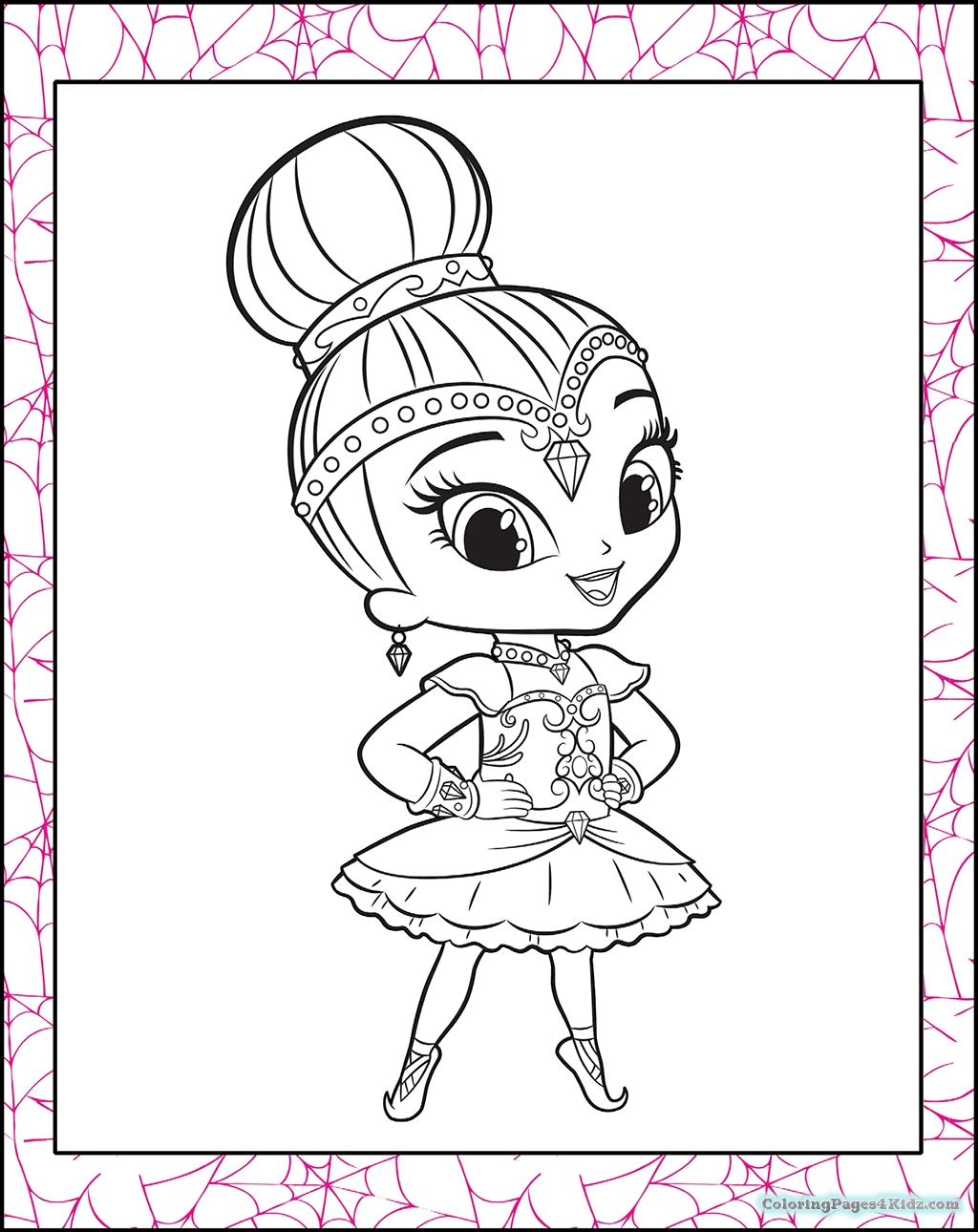 1024x1290 Shimmer And Shine Coloring Pages To Print Coloring For Kids 2018 - Shimmer And Shine Sketch