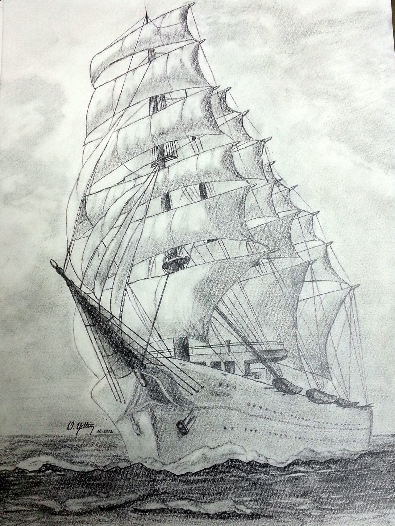 1280x1701 Ship Sketch In Pencil Images Sailing Ship - Ship Pencil Sketch