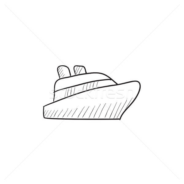 600x600 Cruise Ship Sketch Icon. Vector Illustration Andrei Krauchuk - Ship Sketch