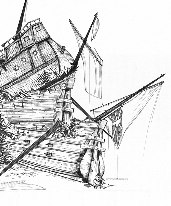 Shipwreck Sketch at Explore collection of