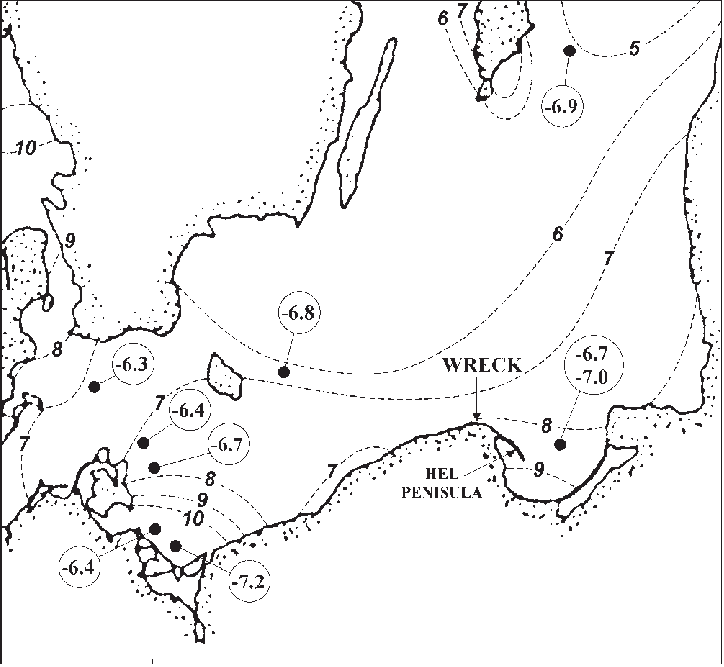 724x667 Sketch Map Of The Baltic Sea With The Position Of The Shipwreck - Shipwreck Sketch
