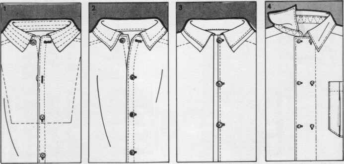 693x331 Oxford Shirts - Shirt Collar Sketch