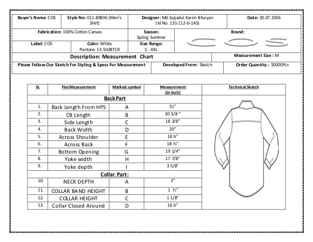 638x493 Spec Sheet Of Shirt - Shirt Collar Sketch