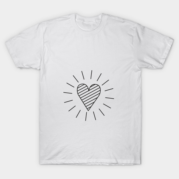 630x630 Line Art Love Heart Sketch - Shirt Sketch