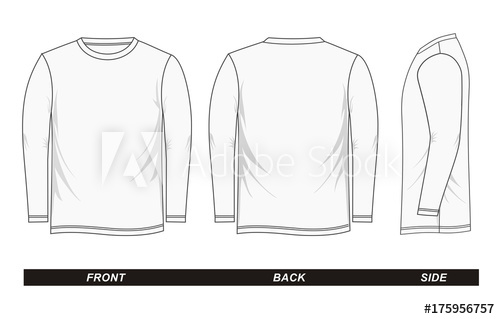 500x319 Sketch Shirt Long Sleeve White Vector - Shirt Sketch