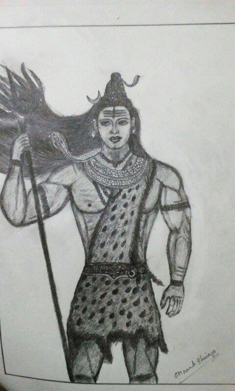 480x799 Filelord Shiva Sketch.jpg - Shiva Sketch