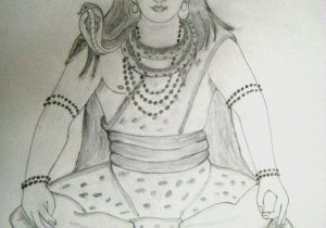 Easy Lord Shiva Pencil Sketch - madathos