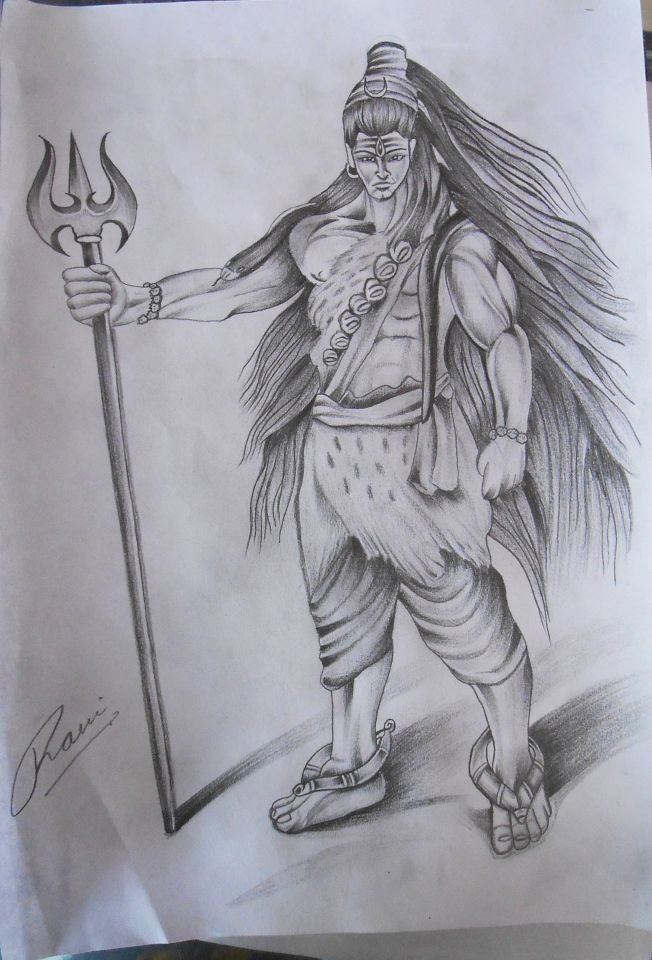 652x960 Lord Shiva Sketch - Shiva Sketch