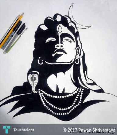 Shiva Sketch at PaintingValley.com | Explore collection of Shiva Sketch