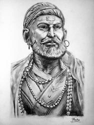 188x250 Np Art, Pune - Shivaji Maharaj Sketch