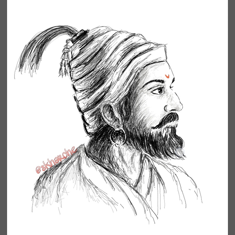 Shivaji Maharaj Sketch At Paintingvalley Com Explore Collection Of Shivaji Maharaj Sketch