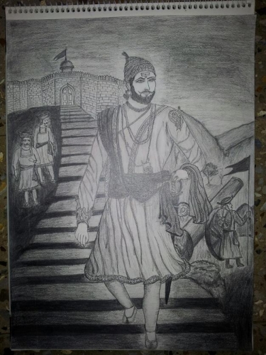 375x500 Shivaji Maharaj Sketch For Sale In Nashik, Maharashtra Classified - Shivaji Maharaj Sketch