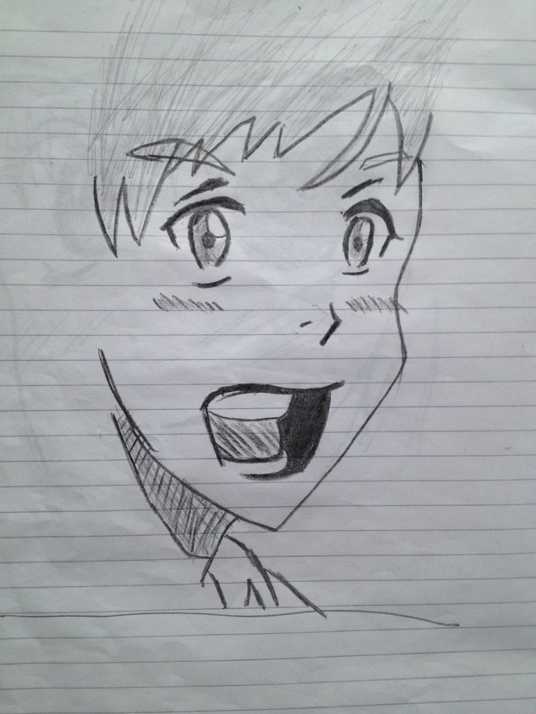 774x1032 Shounen Male Shocked Face Sketch By Bogdanvasco - Shocked Face Sketch