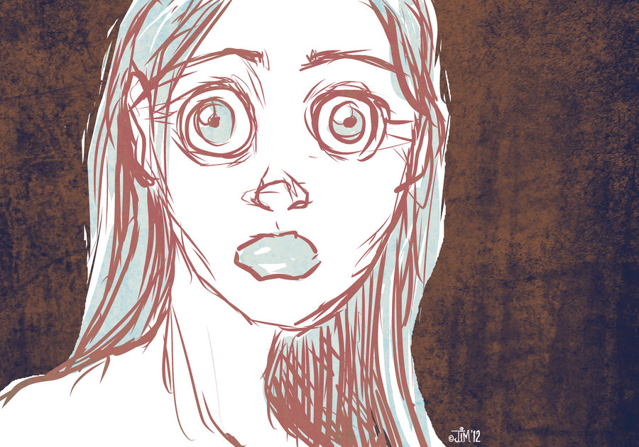 900x630 Startled Faces Quick Sketch By Jimathers - Shocked Face Sketch
