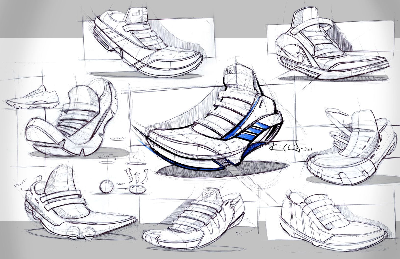 1632x1056 Shoe Idnudtrial Design Drawing By Kevin Clarridge Projects To - Shoe Design Sketches