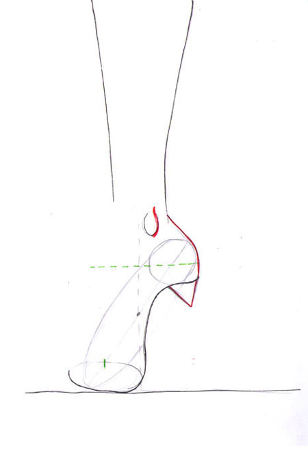 450x655 How To Draw High Heels I Draw Fashion - Shoe Sketch Template