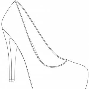 Shoe Sketch Template at PaintingValley.com | Explore collection of Shoe ...