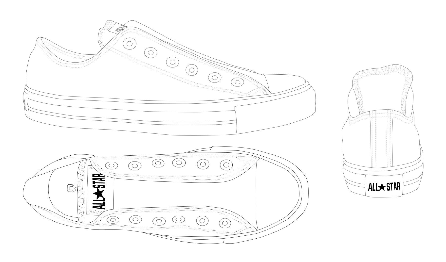 Shoe Sketch Template at PaintingValley.com | Explore collection of Shoe ...