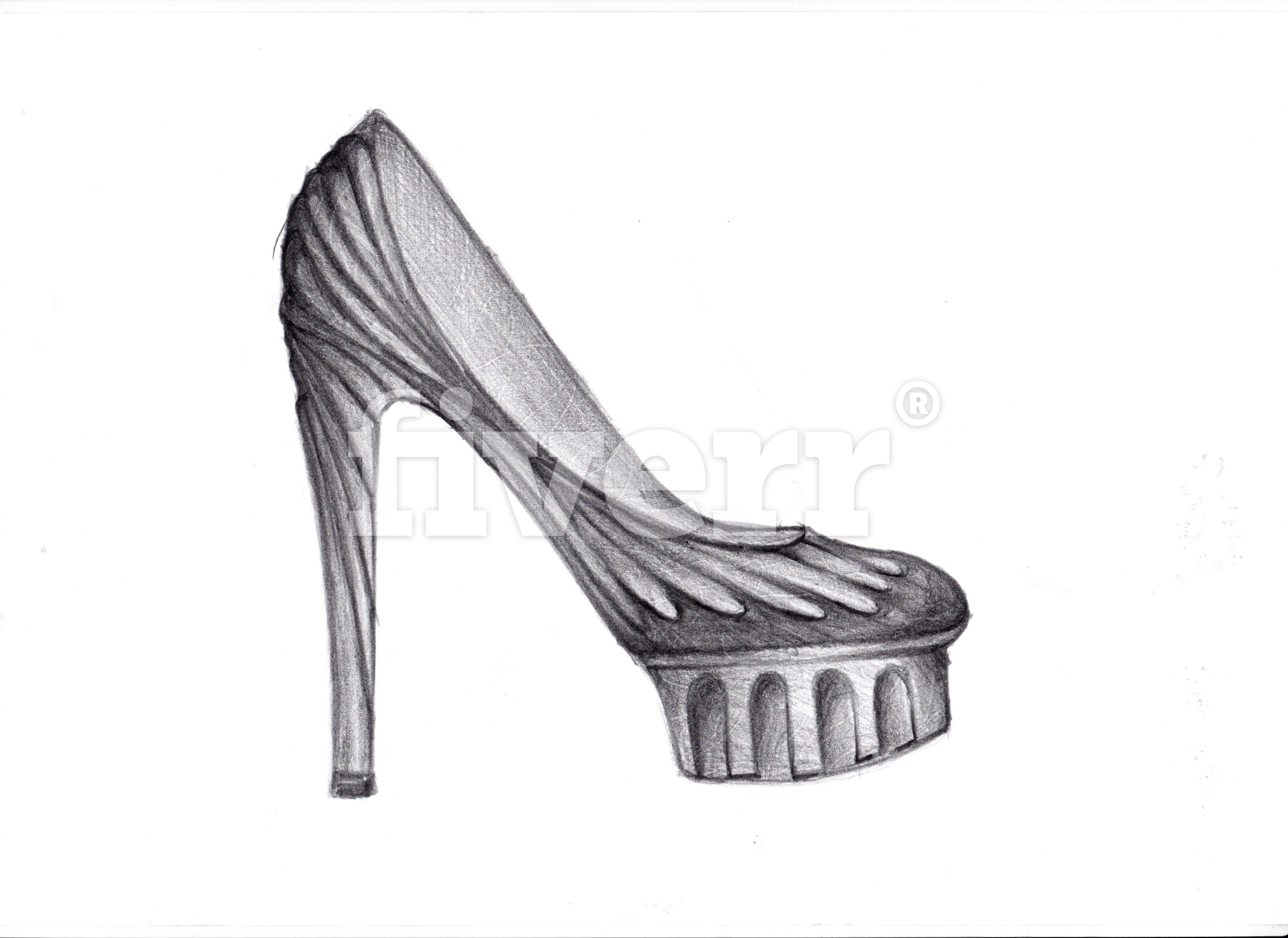 3504x2552 Sketch Shoes Or Dresses Design By Anastyle - Shoes Sketch Drawing