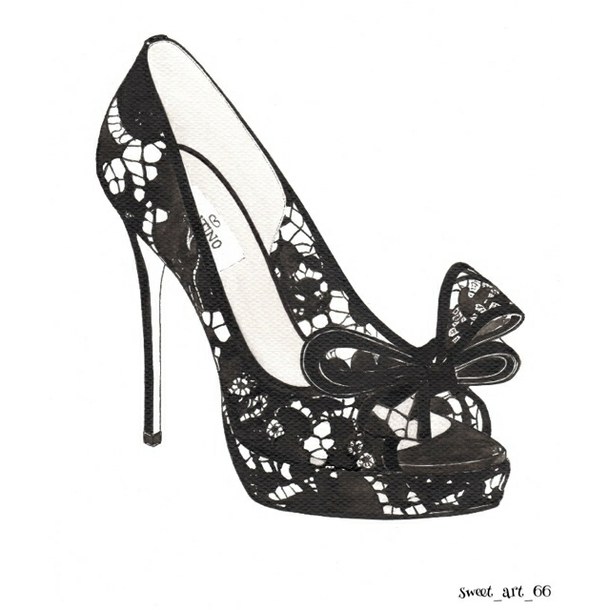 610x610 Designer Shoes, Drawing, Fashion, Fashion Drawing, Fashion - Shoes Sketch Drawing