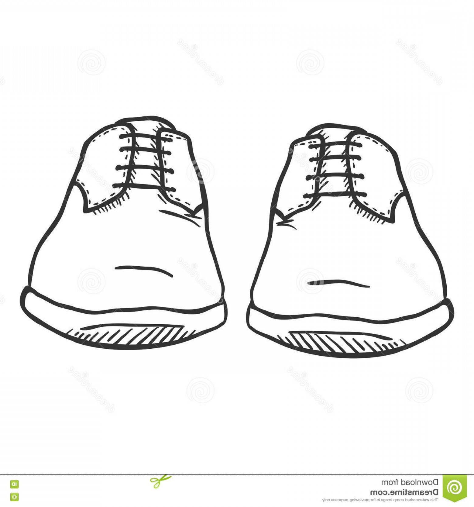 1560x1668 Drawing Shoes From The Front Vector Sketch Illustration Pair Of - Shoes Sketch Drawing