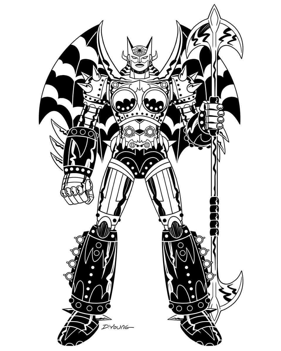 958x1198 Darryl Young Design Batgirl Shogun Warrior Black And White - Shogun Sketch