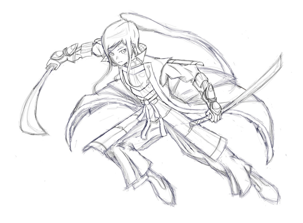 1024x755 Etrian Odyssey 3 Shogun (Sketch) By Passionheartz - Shogun Sketch