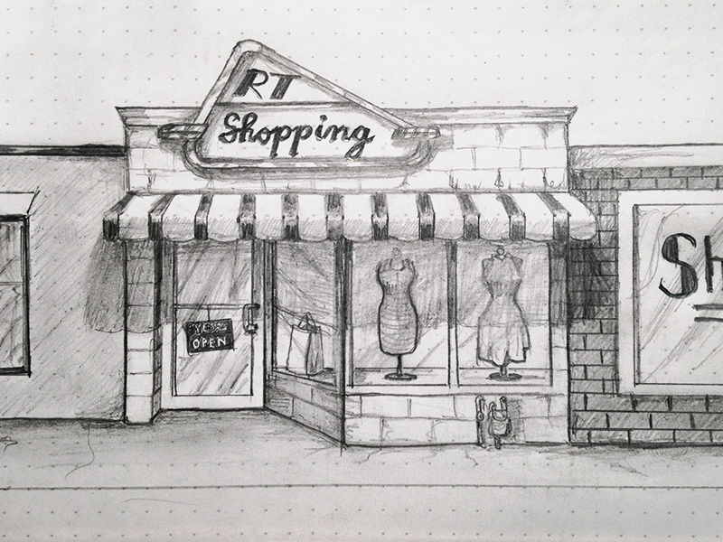 800x600 Shopping Sketch By L2d - Shop Sketch
