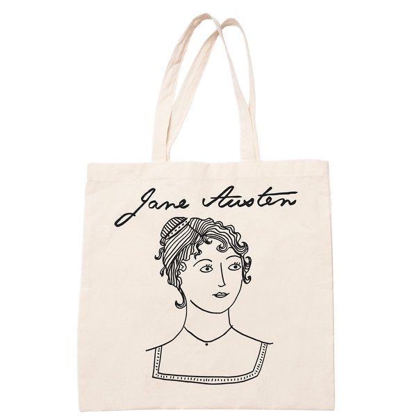 600x600 Shop Jane Austen Portrait Sketch Amp Signature Tote Bag - Shopping Bag Sketch