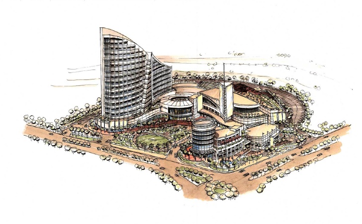 728x451 Mall Sketch - Shopping Mall Sketch