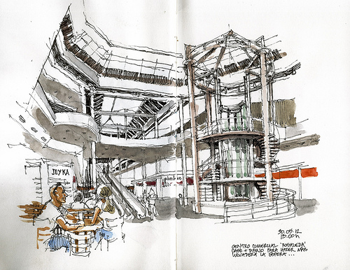 500x386 Rosaleda Shopping Mall - Shopping Mall Sketch
