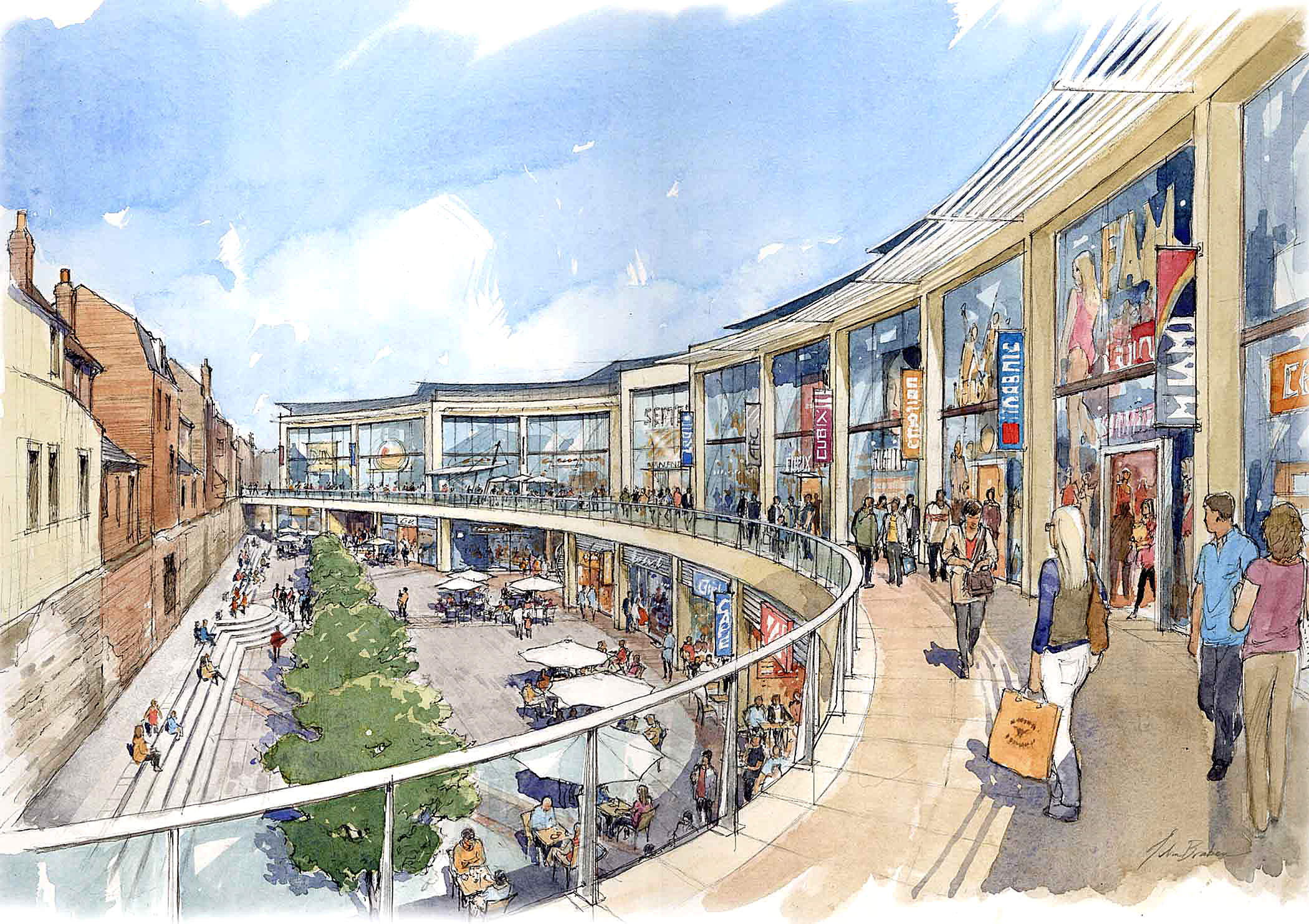 2100x1483 70million For New Shopping Mall In Colchester Gazette - Shopping Mall Sketch
