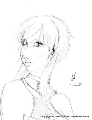 Short Hair Sketch at PaintingValley.com | Explore collection of Short ...