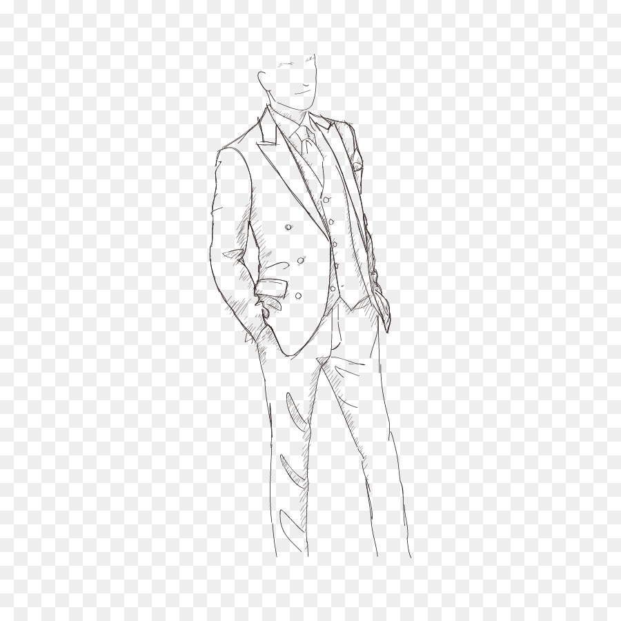 900x900 Finger Line Art Shoulder Sketch - Shoulder Sketch