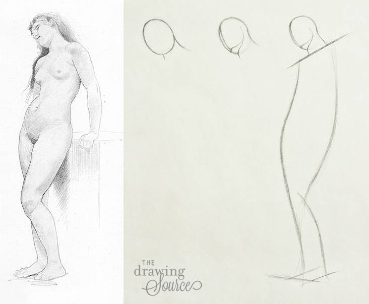 732x603 Drawing Figures 5 Ways To Start A Figure Drawing - Shoulder Sketch
