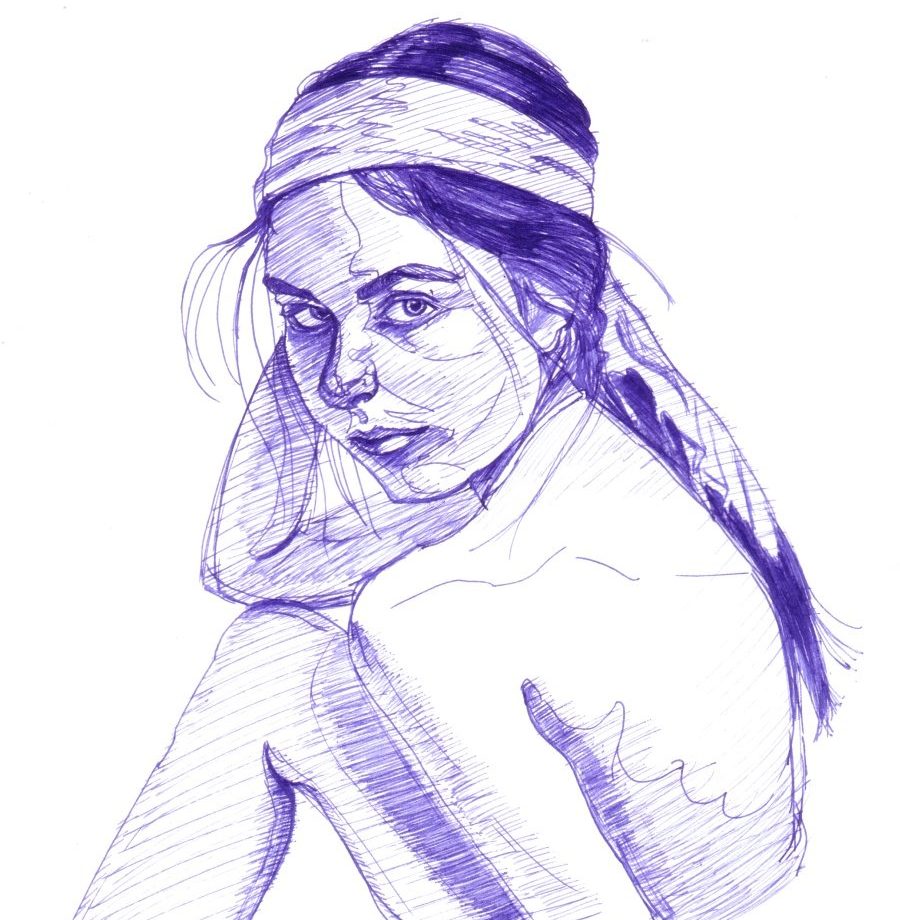 900x920 Figure Drawing Figurehugger - Shoulder Sketch