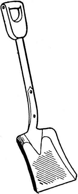 259x640 Square Nosed Shovel Clipart Etc - Shovel Sketch