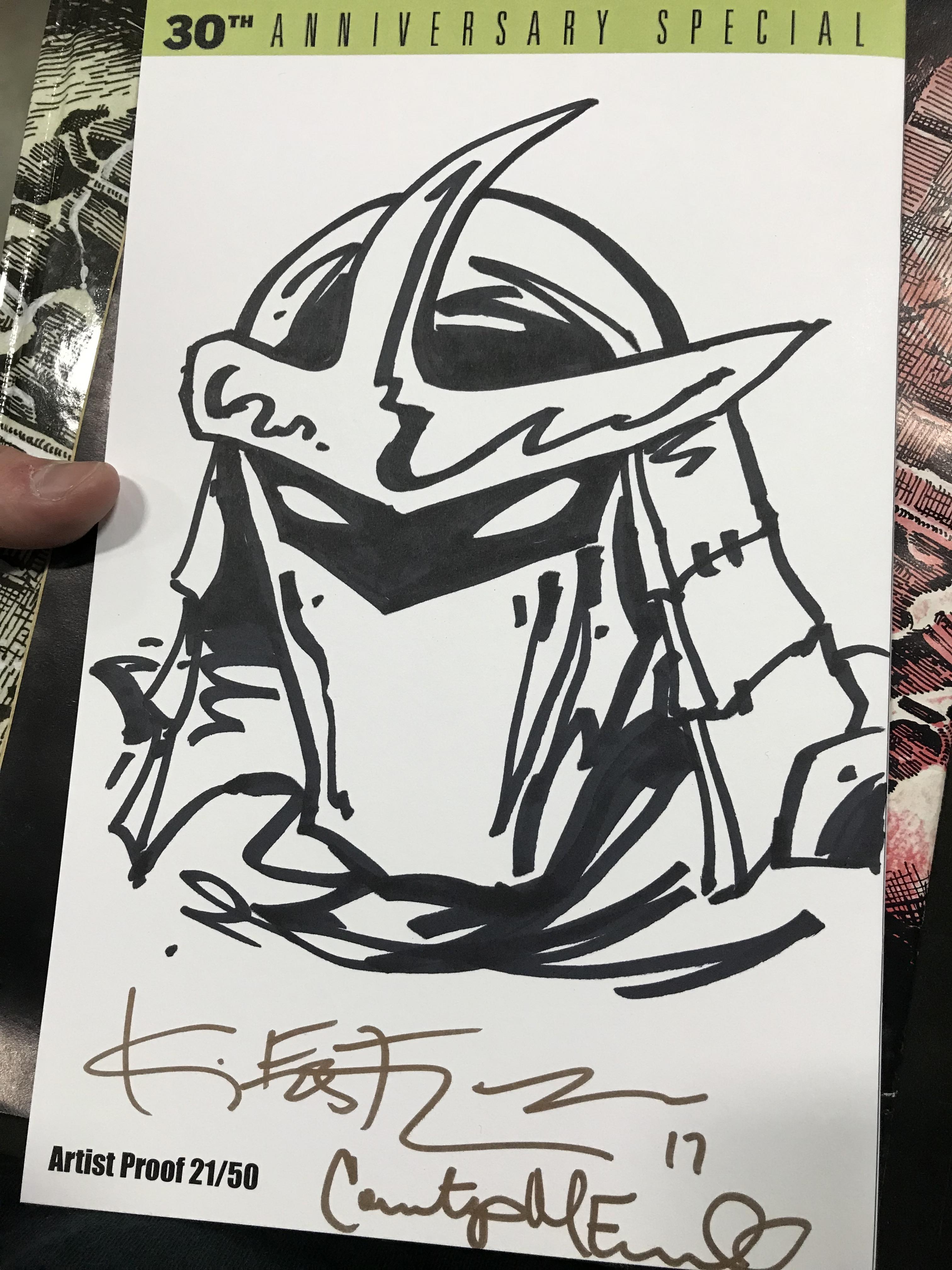 3024x4032 Shredder Sketch Cover By The Man Himself, Kevin Eastman - Shredder Sketch