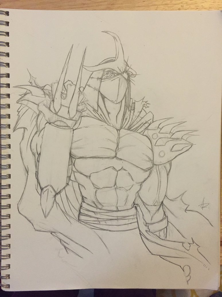 774x1032 The Shredder Sketch By Dark Blue Abaddon - Shredder Sketch