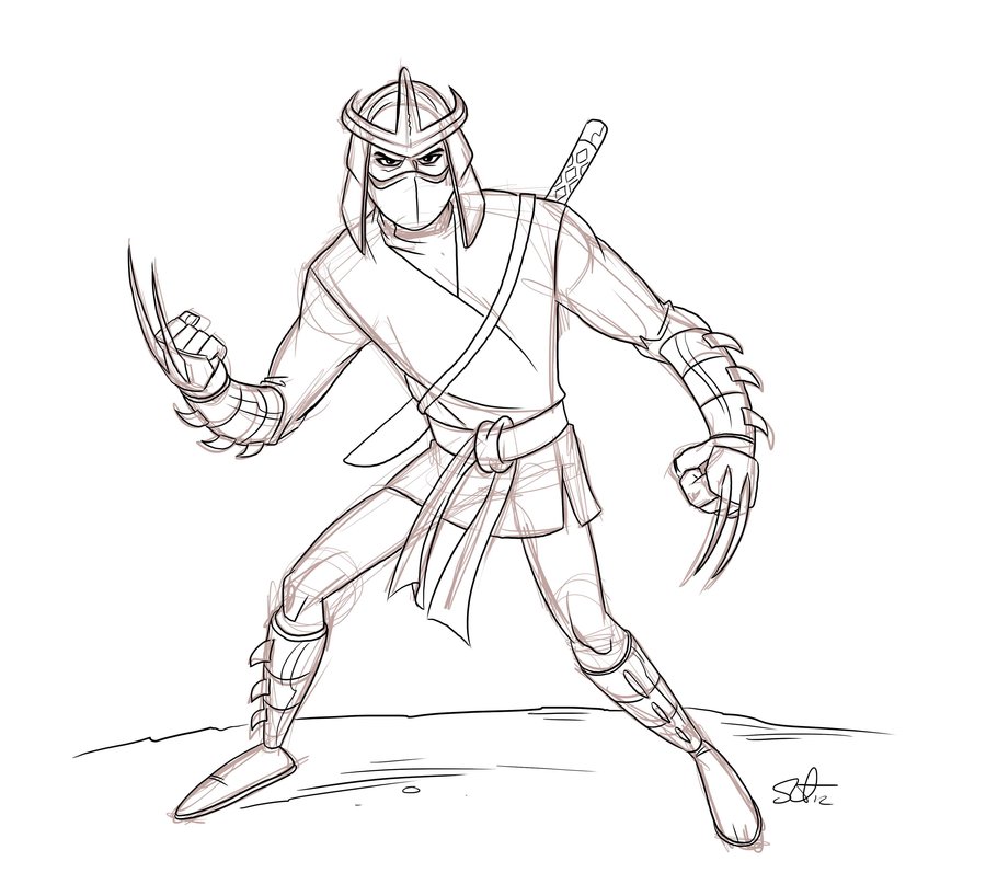 900x818 The Shredder Sketch. By Scootah91 - Shredder Sketch