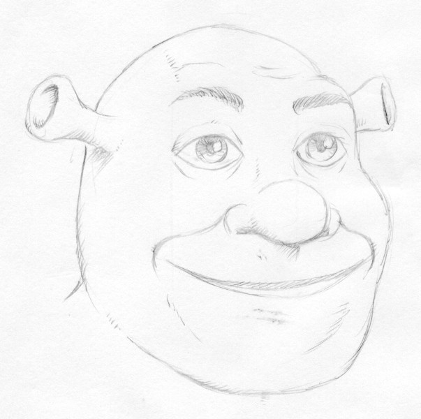 603x600 Shrek Sketch By Adanmarini - Shrek Sketch