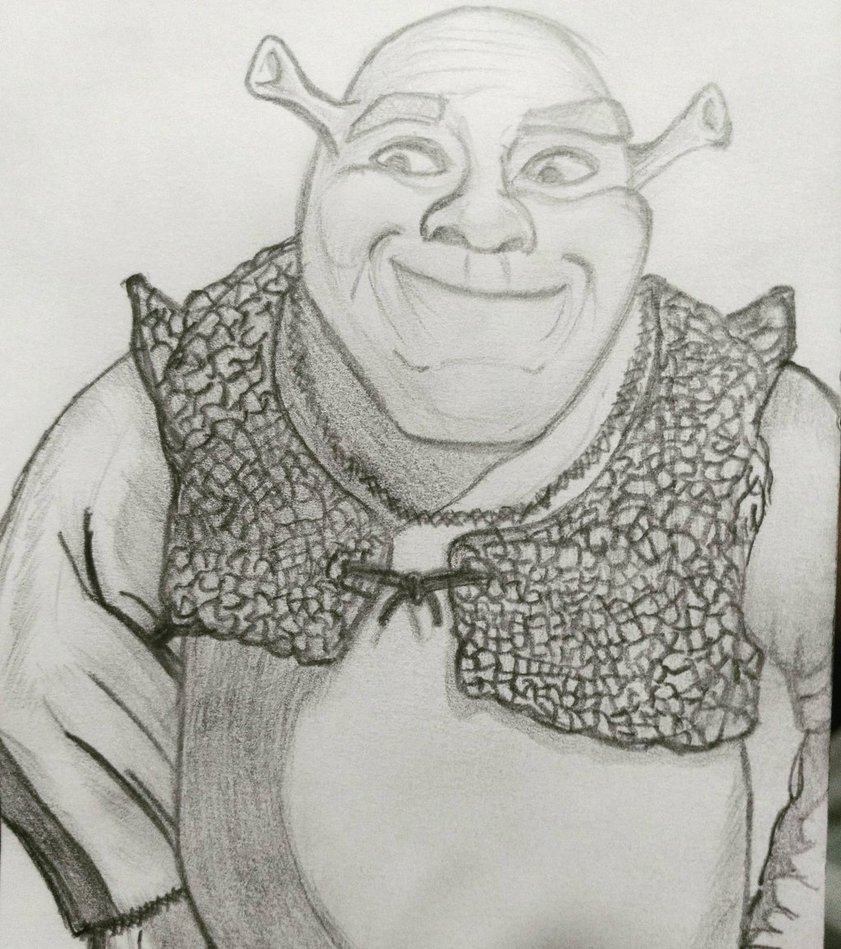 841x949 Shrek Sketch By Lucas Prado - Shrek Sketch